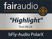 09 2024 Testsiegel fairaudio bFly Audio PolarX 300px